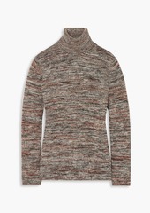 Chloé - Space-dyed cashmere and wool-blend turtleneck sweater - Brown - XS