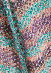 Chloé - Striped open-knit wool mini dress - Multicolor - S
