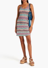 Chloé - Striped open-knit wool mini dress - Multicolor - XS