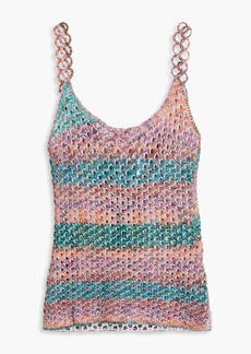 Chloé - Striped open-knit wool tank - Multicolor - M
