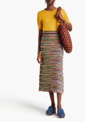 Chloé - Striped wool and cashmere-blend midi skirt - Multicolor - XS