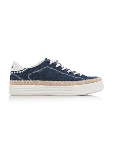 Chloé - Telma Denim Sneakers - Dark Wash - IT 41 - Moda Operandi