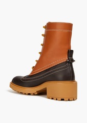 Chloé - Franne two-tone leather ankle boots - Brown - EU 35