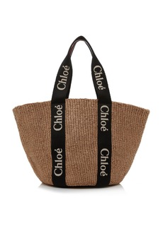 Chloé - Woody Raffia Tote Bag - Neutral - OS - Moda Operandi