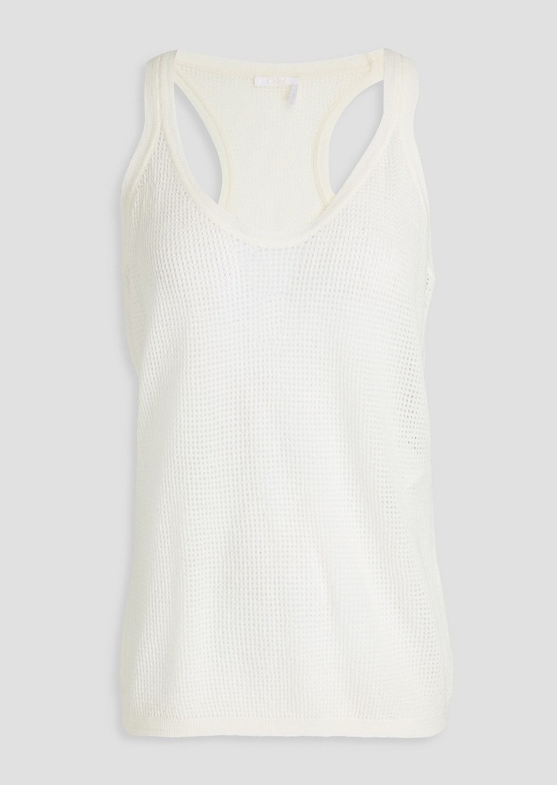 Chloé - Wool and cashmere-blend tank - White - S