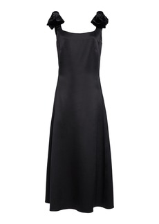 Chloé - Wool-Silk Satin Maxi Dress - Black - FR 36 - Moda Operandi
