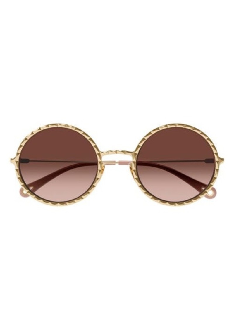 Chloé 53mm Gradient Round Sunglasses
