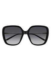 Chloé 57mm Rectangular Sunglasses