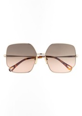 Chloé 60mm Gradient Square Sunglasses