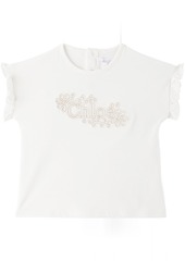 Chloé Baby White Embroidered T-Shirt