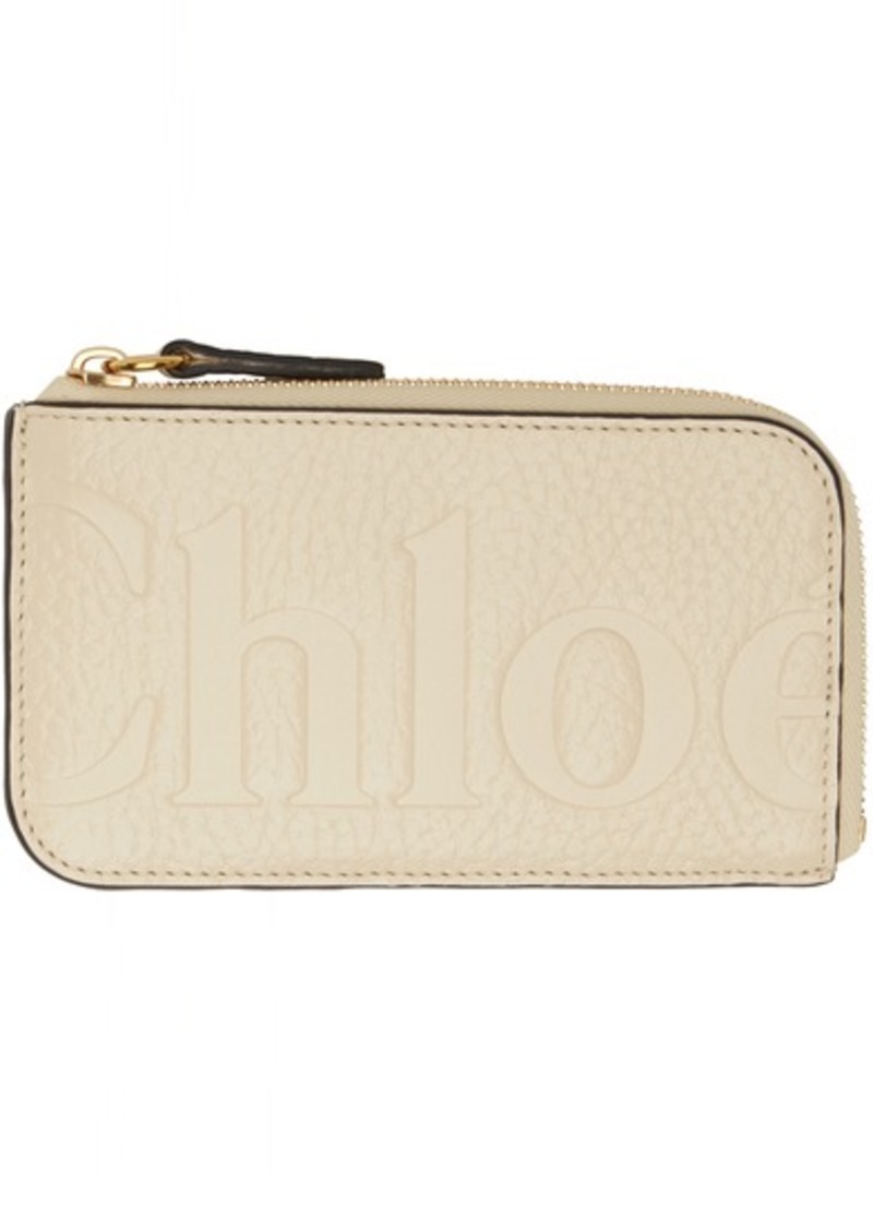 Chloé Beige C 'Chloé' Small Purse Card Holder