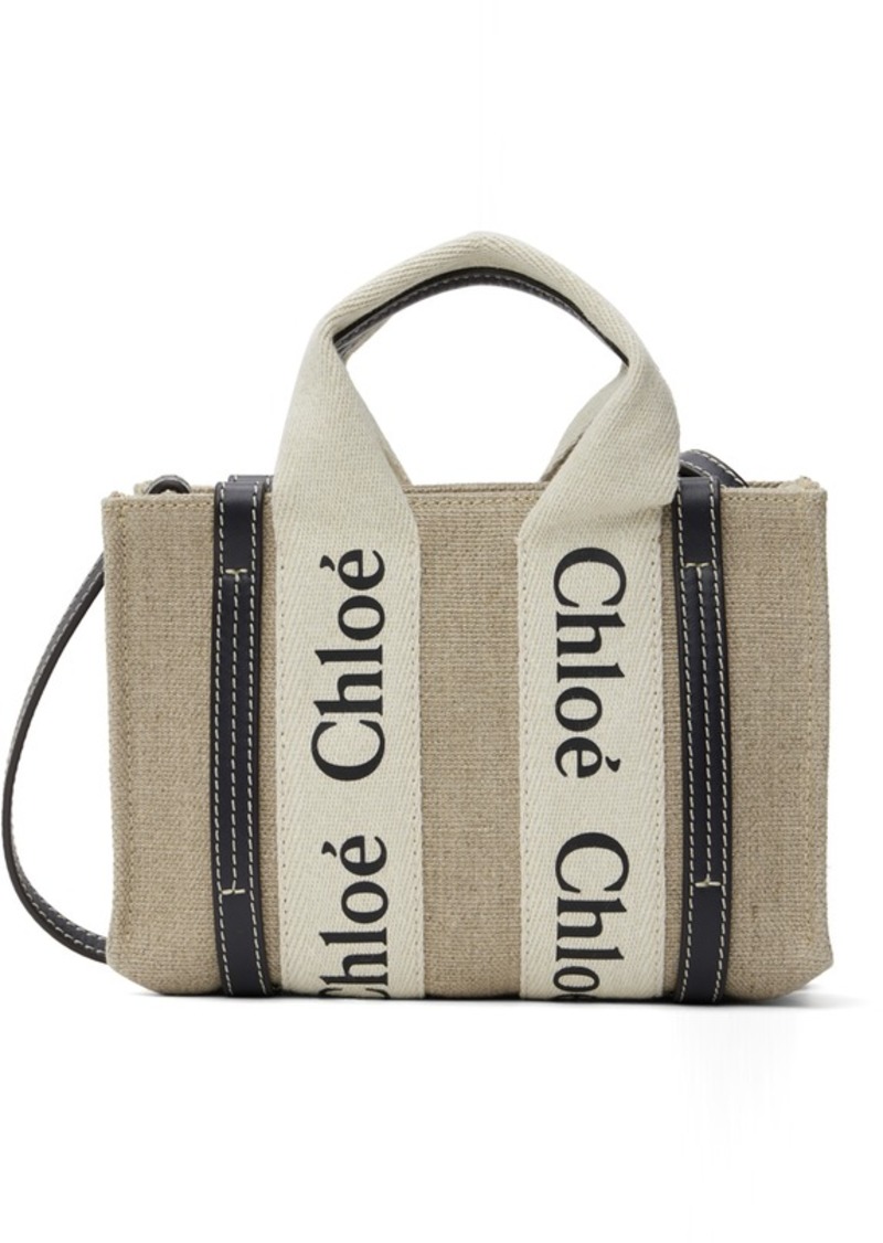 Chloé Beige Mini Woody Tote