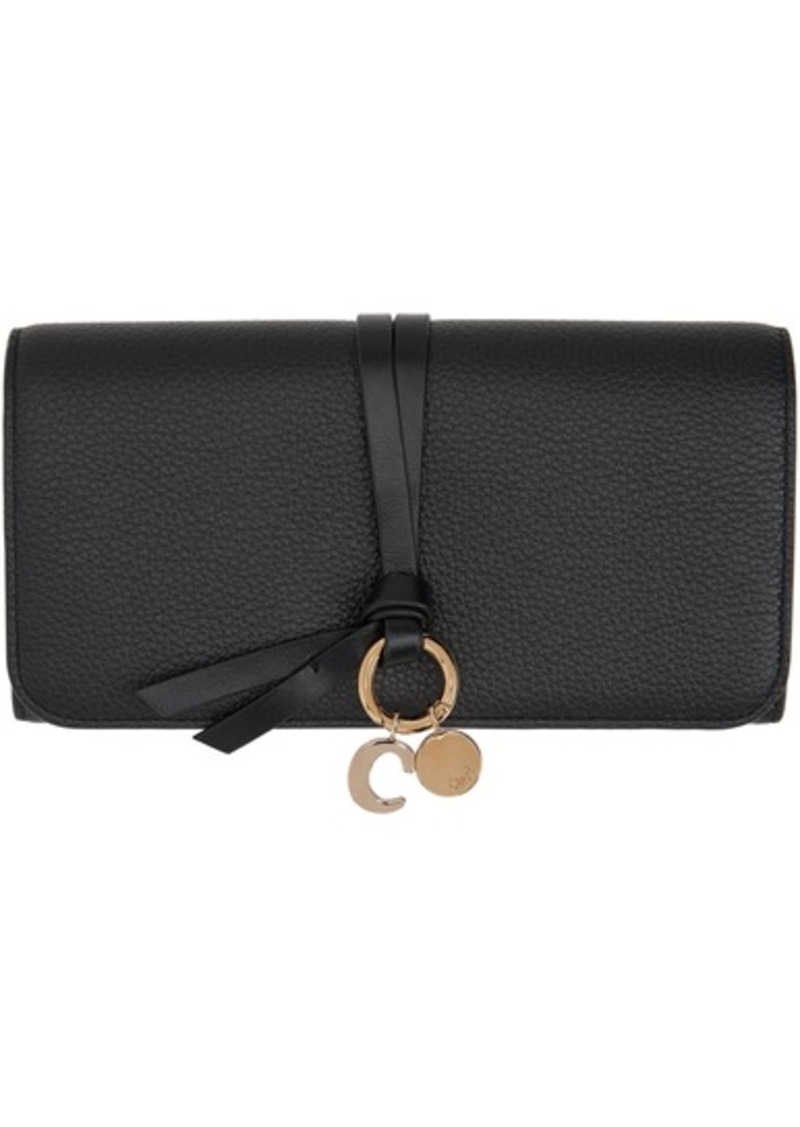 Chloé Black Alphabet Long Flap Wallet