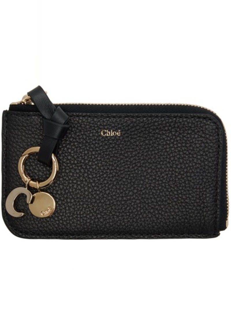 Chloé Black Alphabet Zip Card Holder