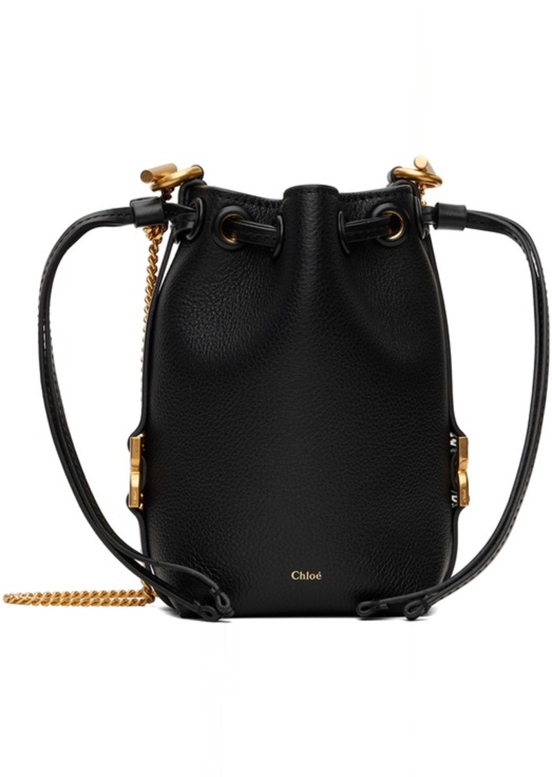 Chloé Black Micro Marcie Bucket Bag