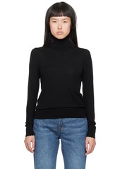 Chloé Black Scalloped Edge Turtleneck