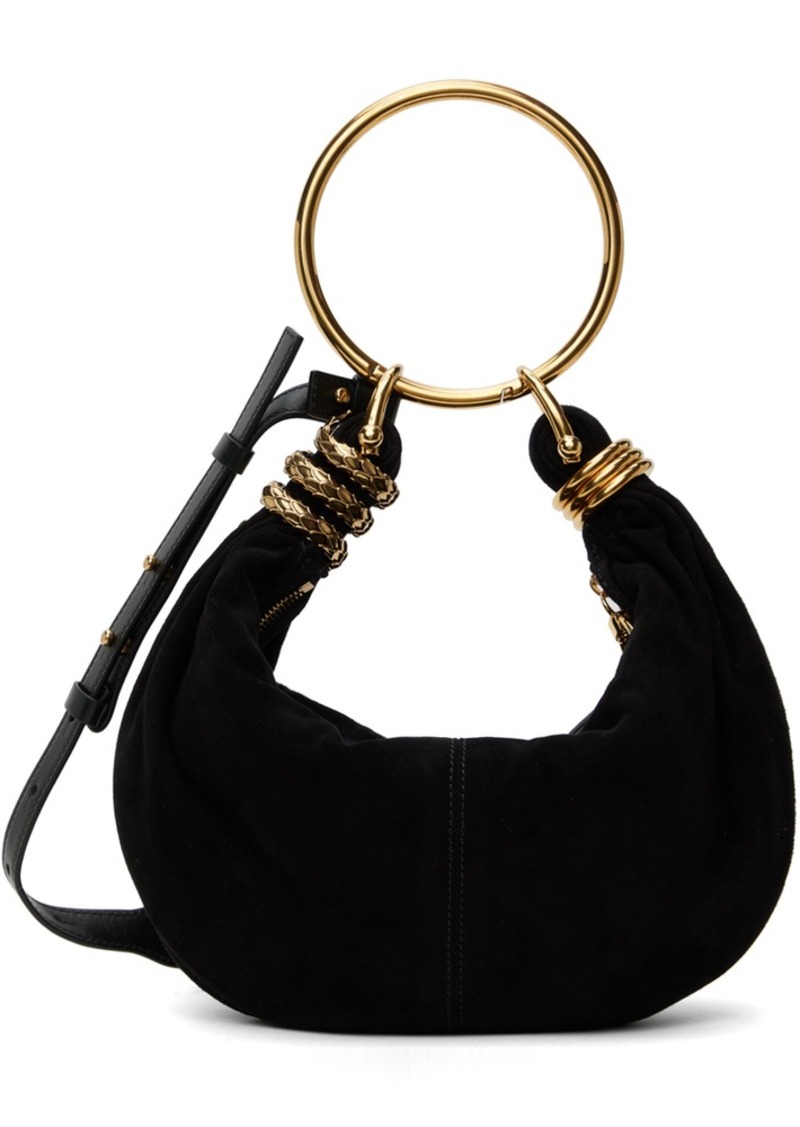 Chloé Black Small Bracelet Suede Bag