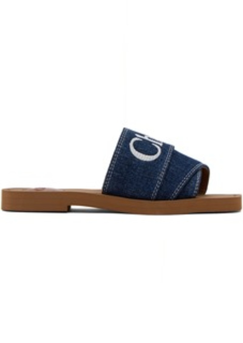 Chloé Blue Woody Sandals