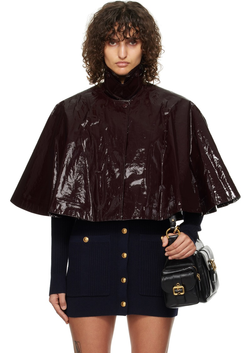 Chloé Brown Short Cape Jacket