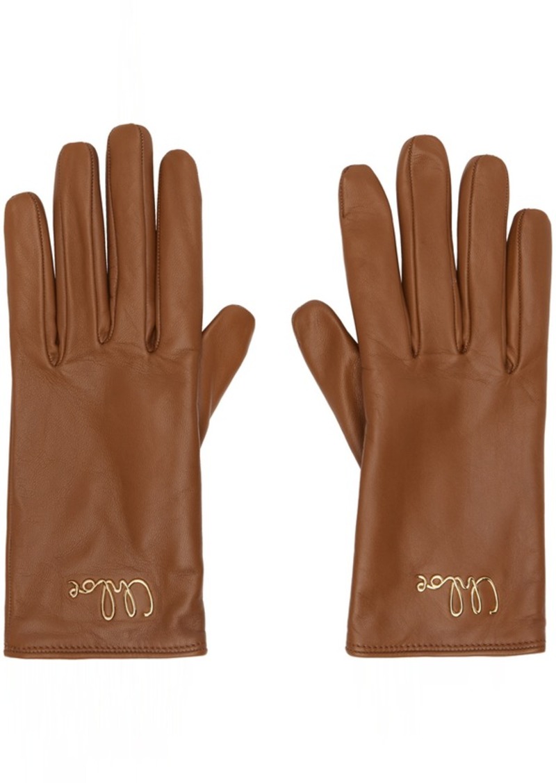 Chloé Brown 'The Chloé Iconic' Gloves