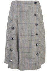 Chloé button-front check skirt