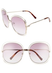 Chloé Carlina 62mm Oversize Sunglasses