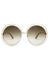 Chloé Carlina round metal sunglasses