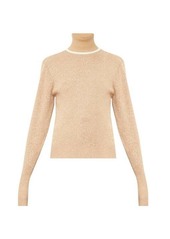 Chloé Contrasting wool-blend roll-neck sweater