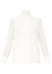 Chloé Puffed-sleeve silk-georgette blouse