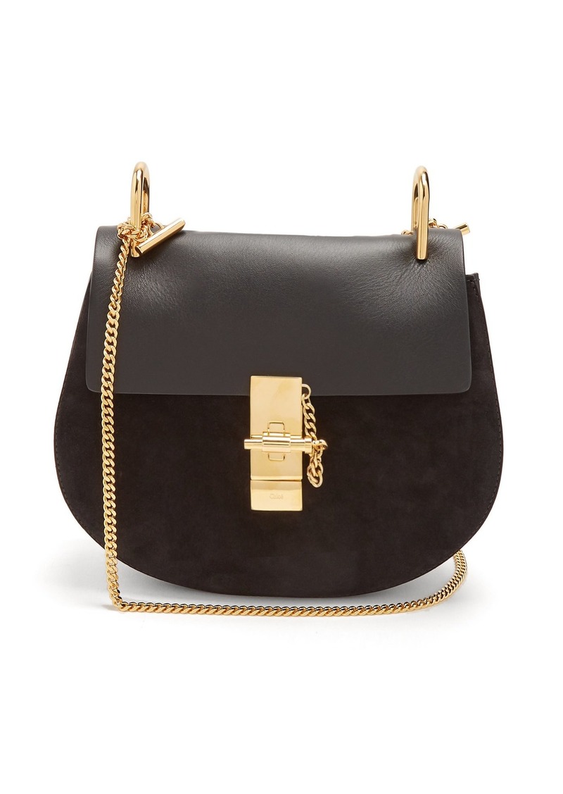 Chloé Drew small leather and suede cross-body bag