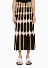 Chloé geometric pattern midi skirt