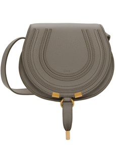 Chloé Gray Small Marcie Saddle Bag
