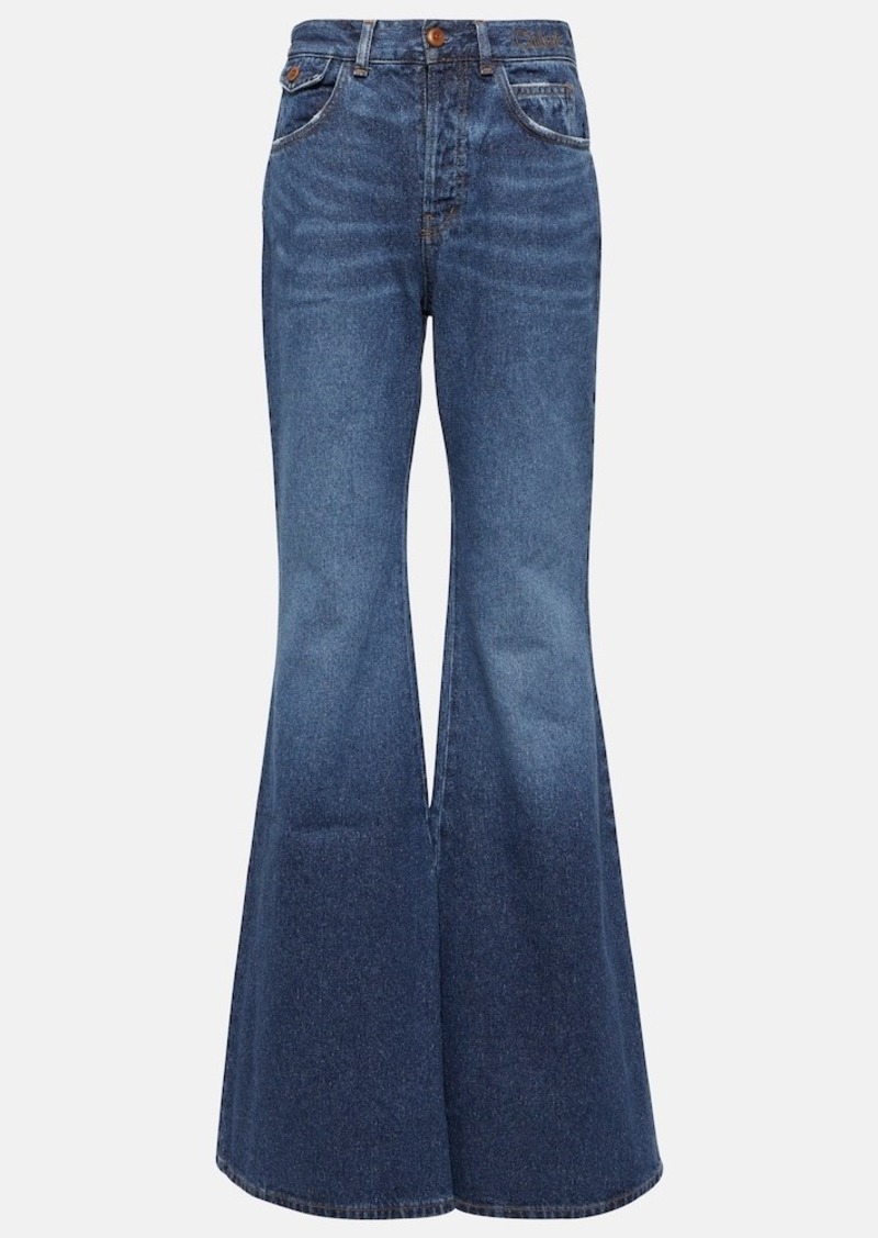 Chloé High-rise flared jeans