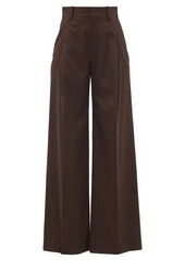 Chloé High-rise wool-blend wide-leg trousers