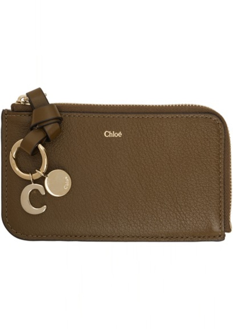 Chloé Khaki Alphabet Card Holder