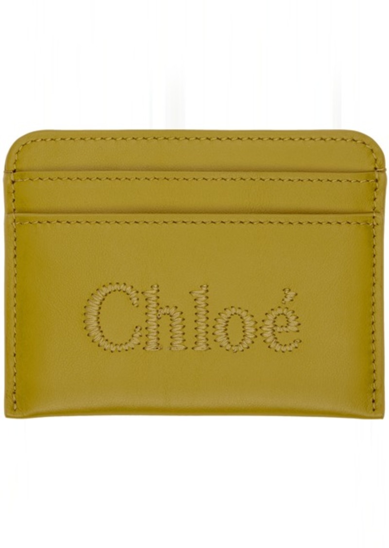 Chloé Khaki Sense Card Holder