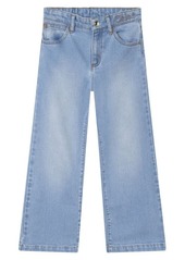 Chloé Kids' Stretch Denim Wide Leg Jeans