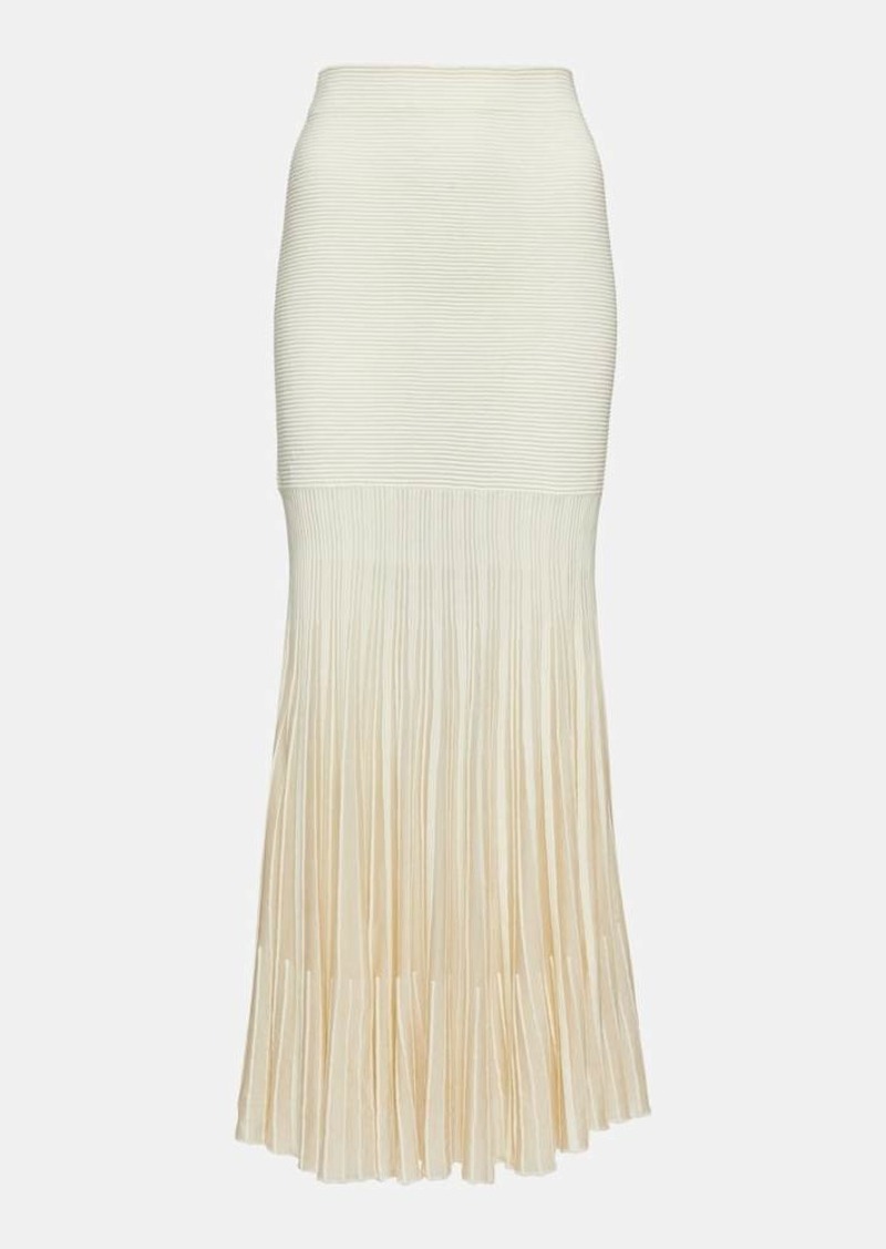 Chloé Knit wool and silk maxi skirt