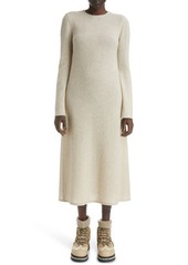 Chloé Long Sleeve Wool & Recycled Cashmere Dress