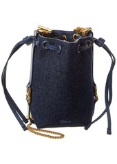 Chloé Marcie Micro Denim & Leather Bucket Bag