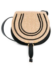 Chloé Small Marcie Raffia & Leather Crossbody Bag