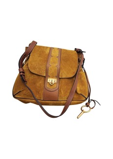 Chloé Medium Lexa Satchel Bag in Brown Suede