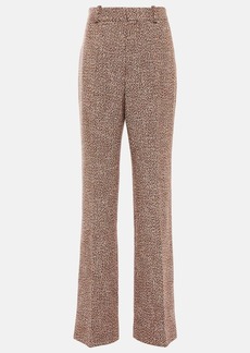 Chloé Mid-rise wide-leg tweed pants