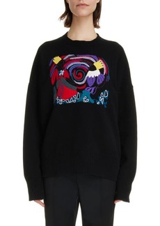Chloé Multicolor Embellished Wool & Cashmere Blend Sweater