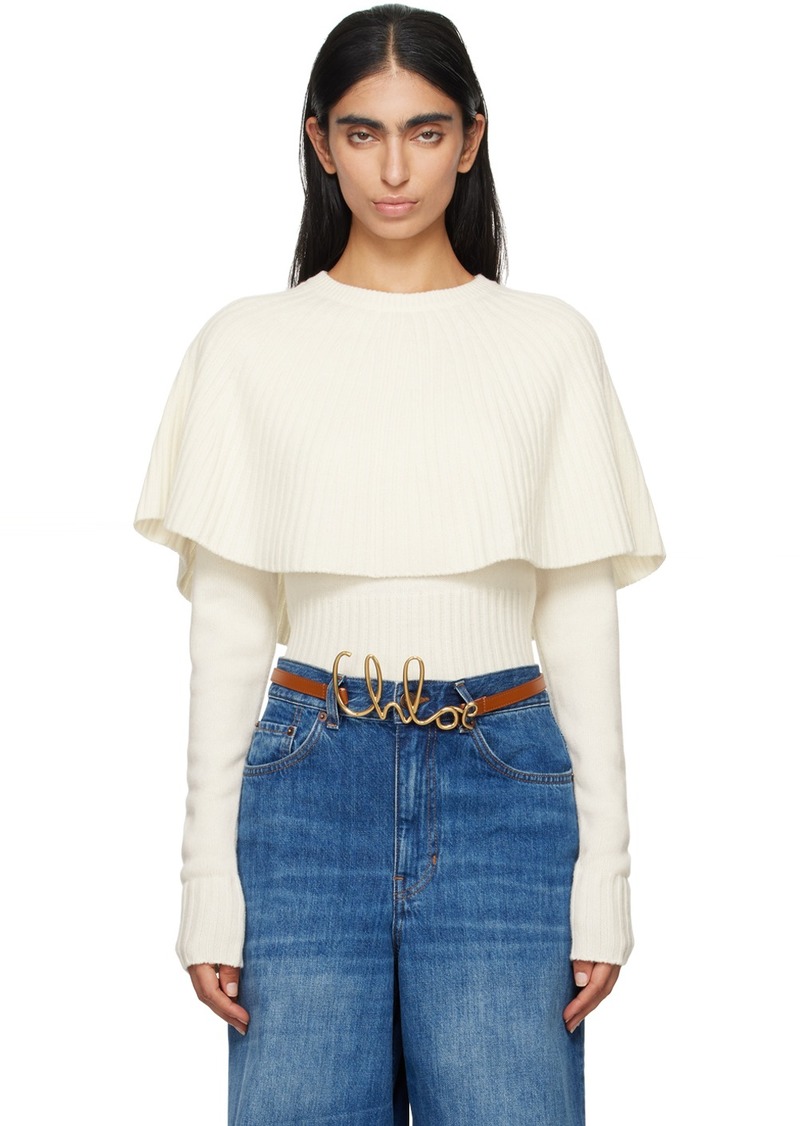 Chloé Off-White Cape Sweater