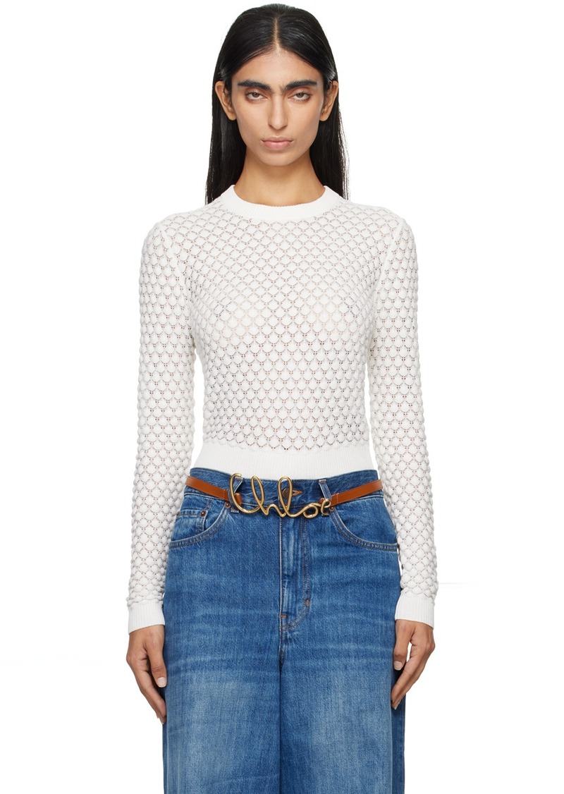 Chloé Off-White Crewneck Sweater