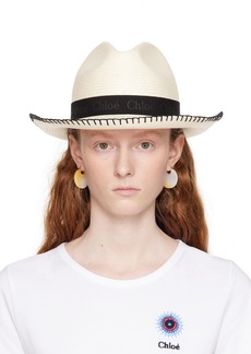 Chloé Off-White Woody Panama Beach Hat