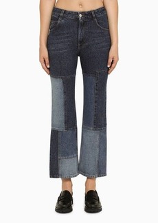 Chloé patchwork-effect cropped jeans
