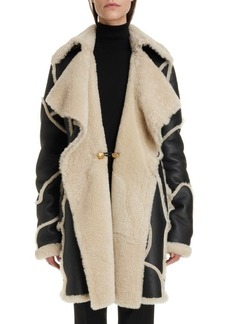 Chloé Patchwork Leather & Genuine Shearling Coat