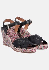 Chloé Piia leather espadrille wedges